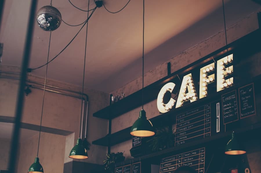 A café's atmosphere, the kind of space a launch event could fill